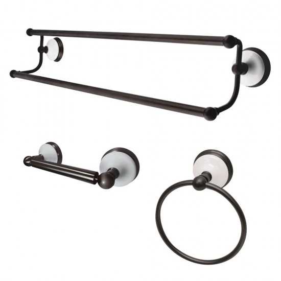 Kingston Brass Victorian 3-Piece Bathroom Accessory Set, Oil Rubbed Bronze