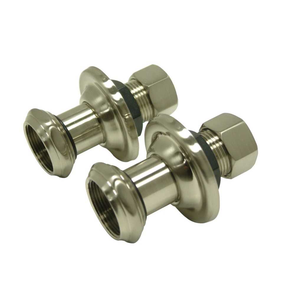 Kingston Brass 1-3/4" Wall Union Extension, Brushed Nickel