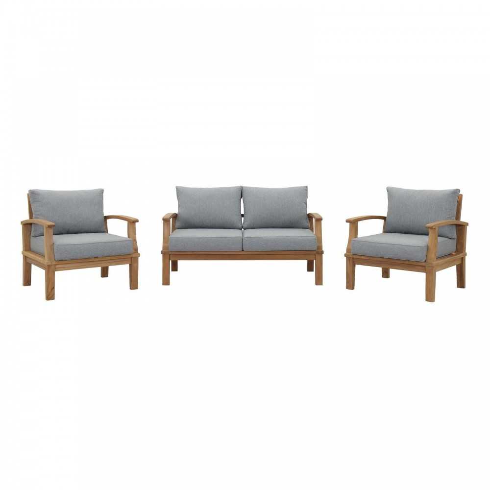 Marina 3 Piece Outdoor Patio Teak Set Marina 3 Piece Outdoor Patio Teak Set