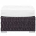 Convene Outdoor Patio Fabric Square Ottoman