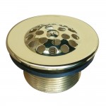 Kingston Brass Tub Drain Strainer and Grid, Polished Brass