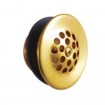 Kingston Brass Tub Drain Strainer and Grid, Brushed Brass