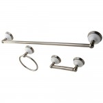 Kingston Brass Victorian 3-Piece Bathroom Hardware, Brushed Nickel