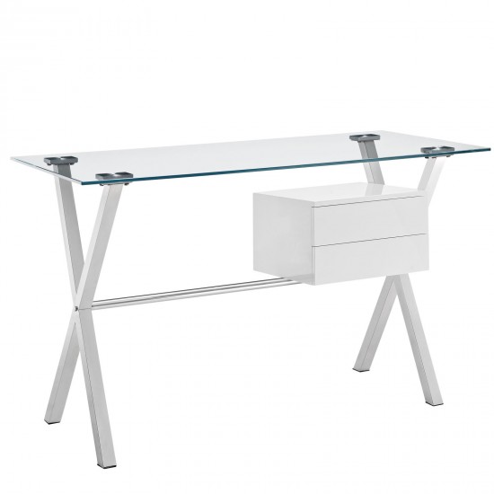 Stasis Glass Top Office Desk