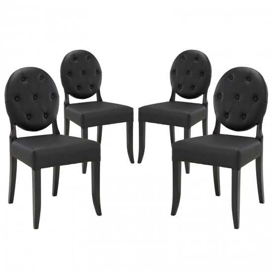 Button Dining Side Chair Set of 4