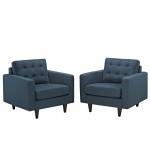 Empress Armchair Upholstered Fabric Set of 2