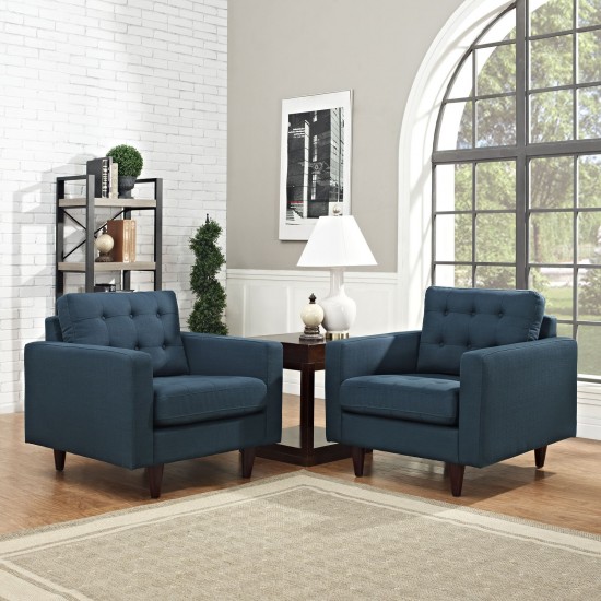 Empress Armchair Upholstered Fabric Set of 2