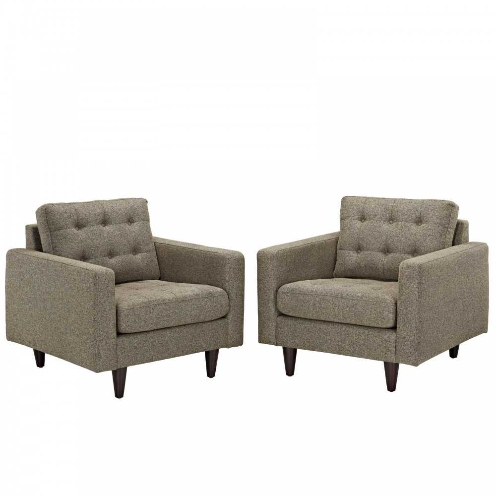 Empress Armchair Upholstered Fabric Set of 2