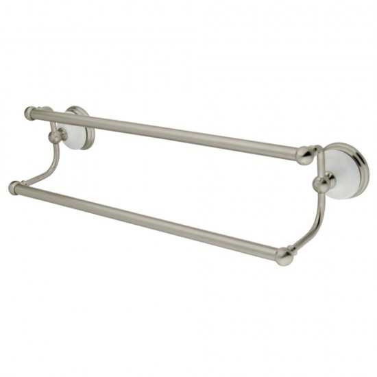 Kingston Brass Vintage 18" Dual Towel Bar, Brushed Nickel