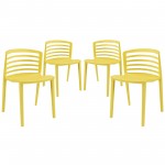 Curvy Dining Chairs Set of 4