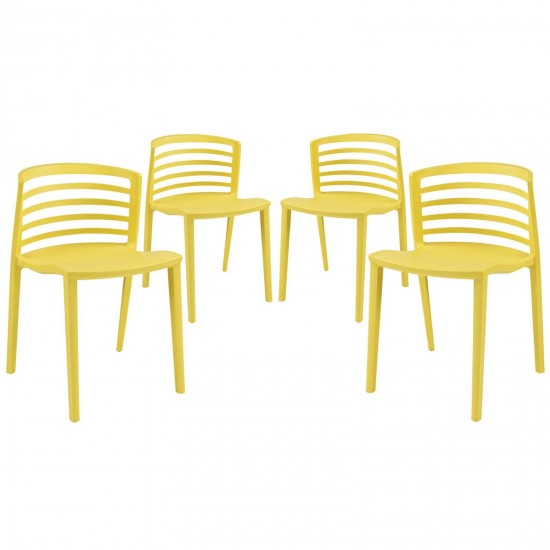 Curvy Dining Chairs Set of 4