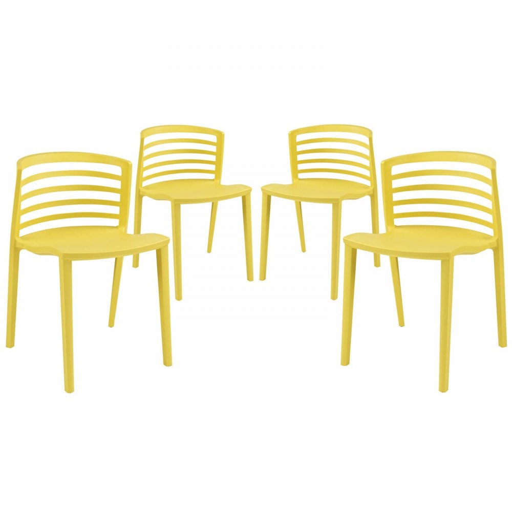 Curvy Dining Chairs Set of 4