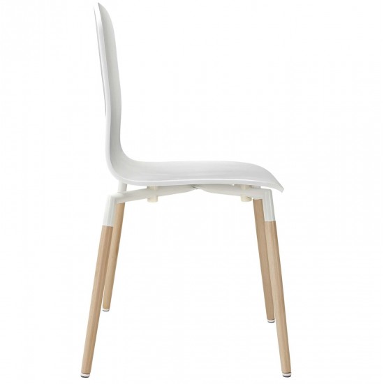 Stack Dining Chairs Wood Set of 2