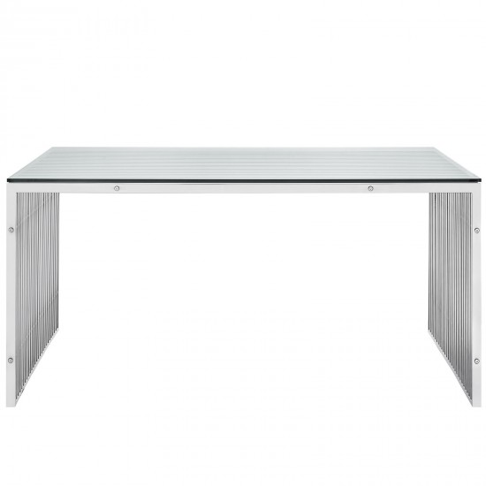 Gridiron Stainless Steel Rectangle Dining Table