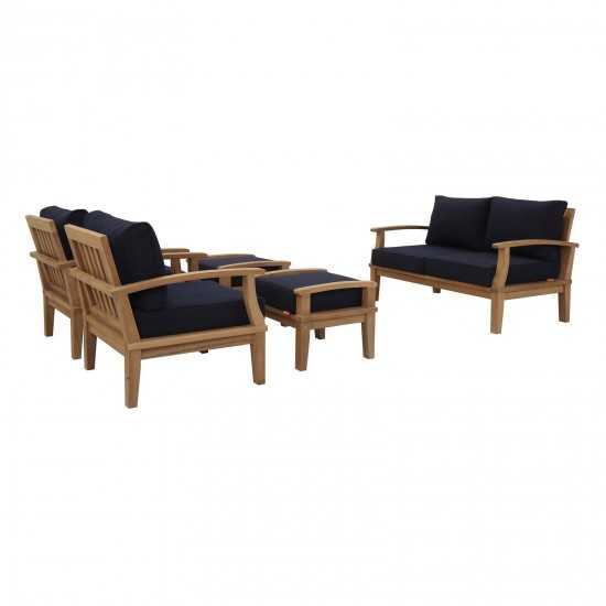 Marina 5 Piece Outdoor Patio Teak Set