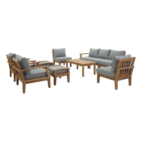 Marina 10 Piece Outdoor Patio Teak Set