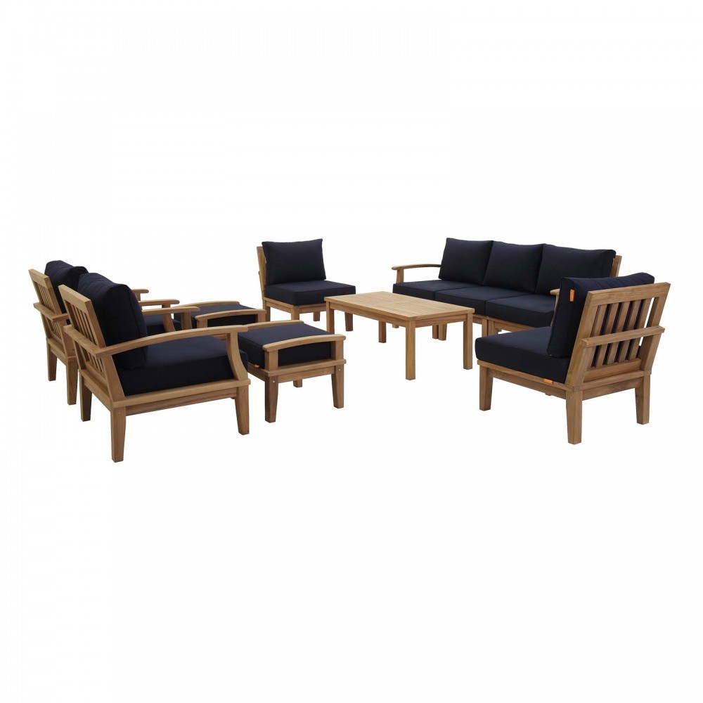 Marina 10 Piece Outdoor Patio Teak Set