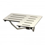 Kingston Brass Adascape 28" x 21" Wall Mount Fold Down Shower Seat, Brushed Stainless Steel