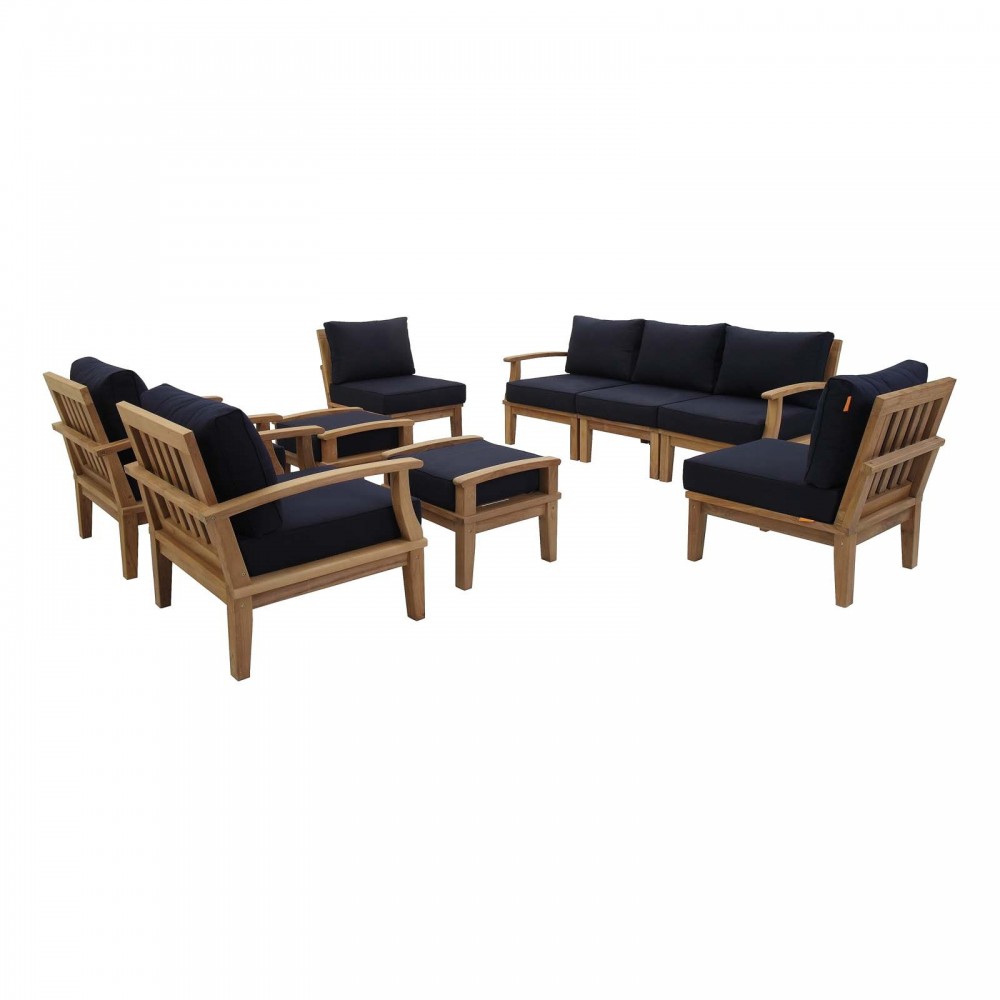 Marina 9 Piece Outdoor Patio Teak Set