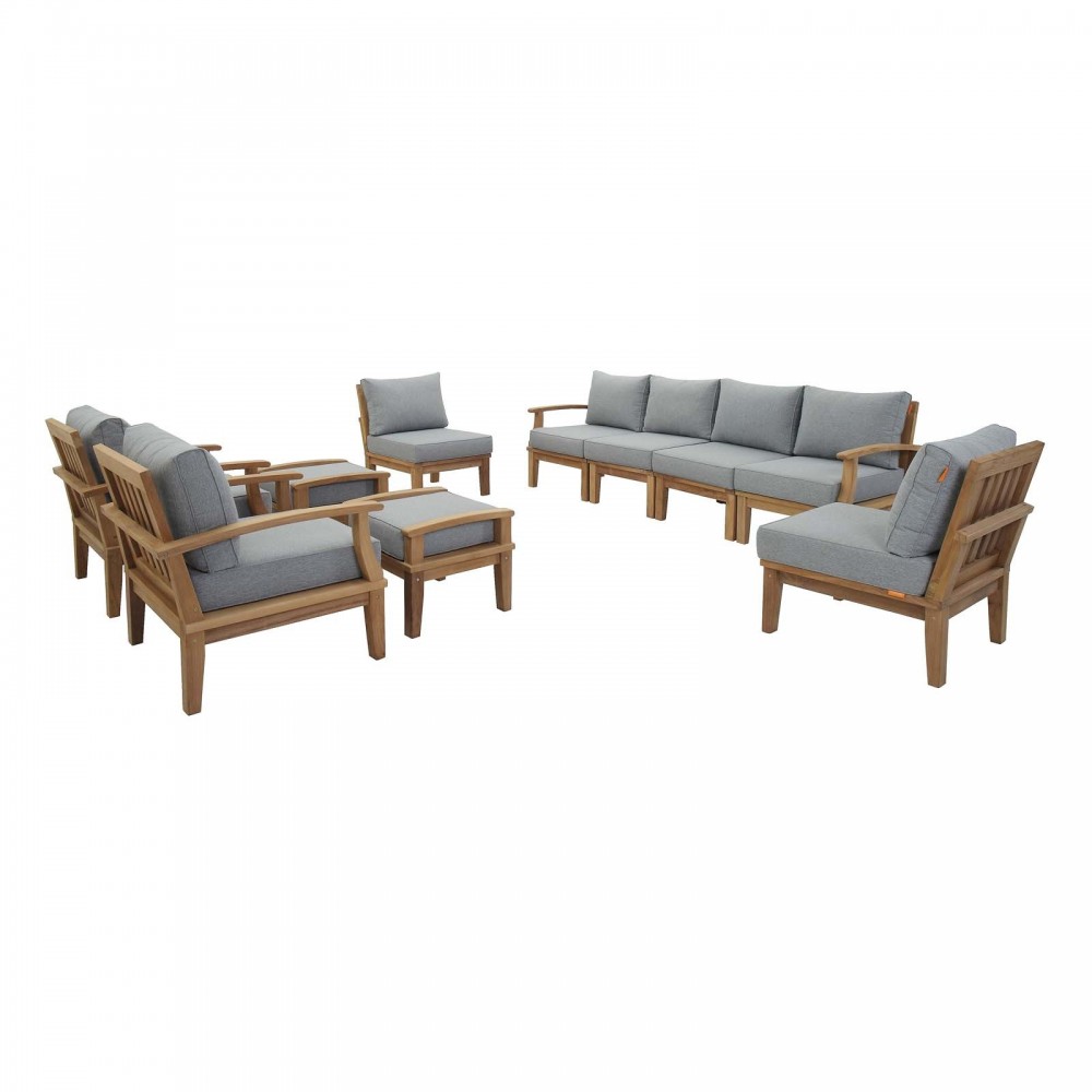 Marina 10 Piece Outdoor Patio Teak Set