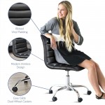 Ripple Armless Mid Back Vinyl Office Chair