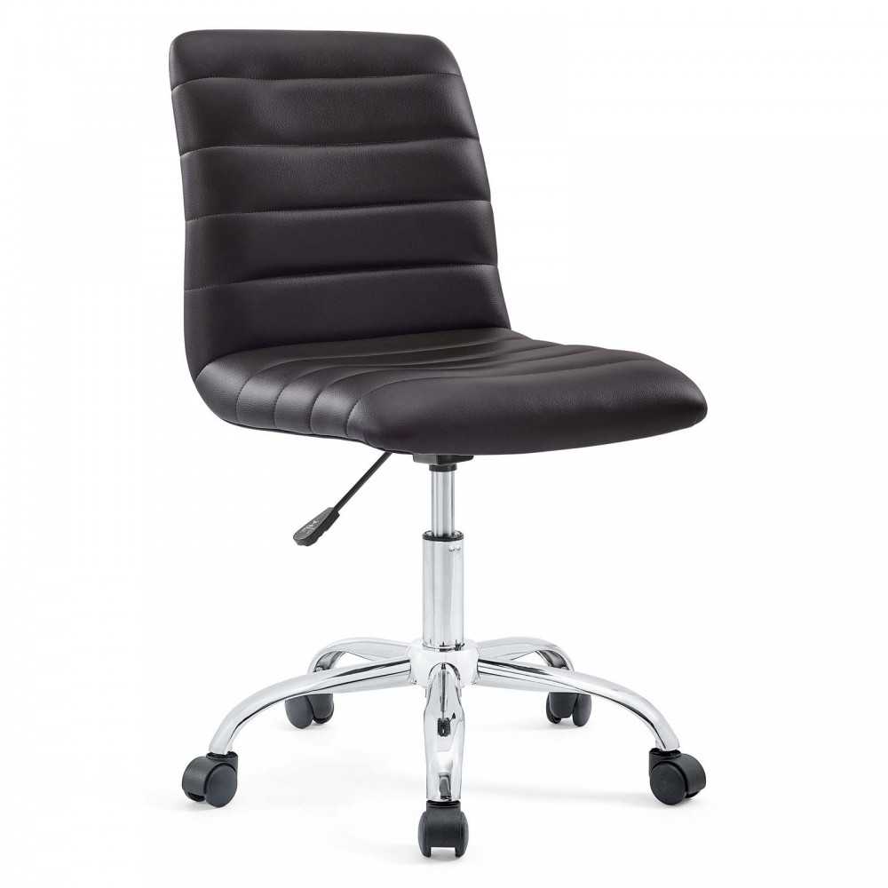 Ripple Armless Mid Back Vinyl Office Chair