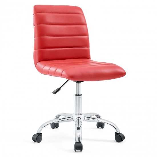 Ripple Armless Mid Back Vinyl Office Chair