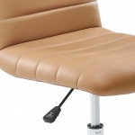 Ripple Armless Mid Back Vinyl Office Chair