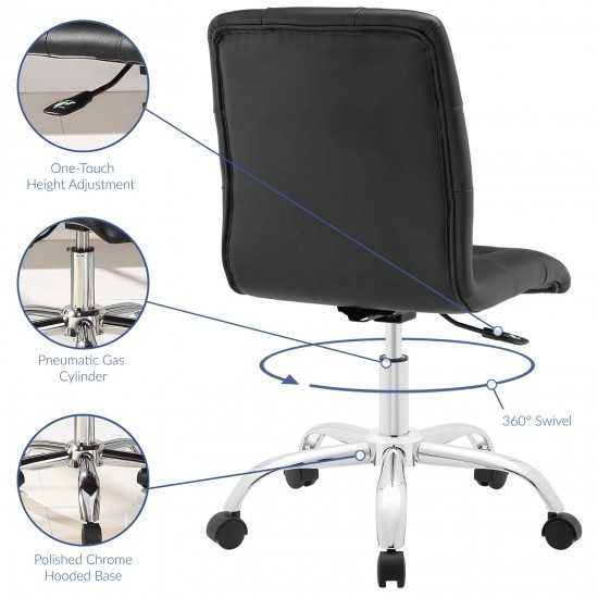 Prim Armless Mid Back Office Chair