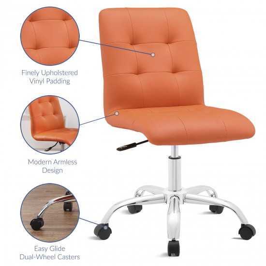 Prim Armless Mid Back Office Chair