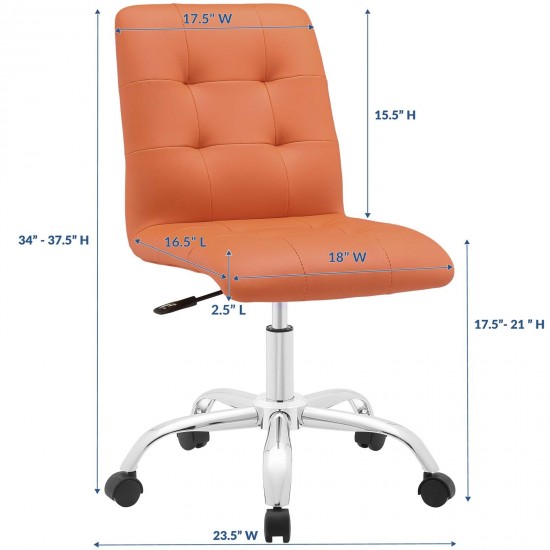 Prim Armless Mid Back Office Chair