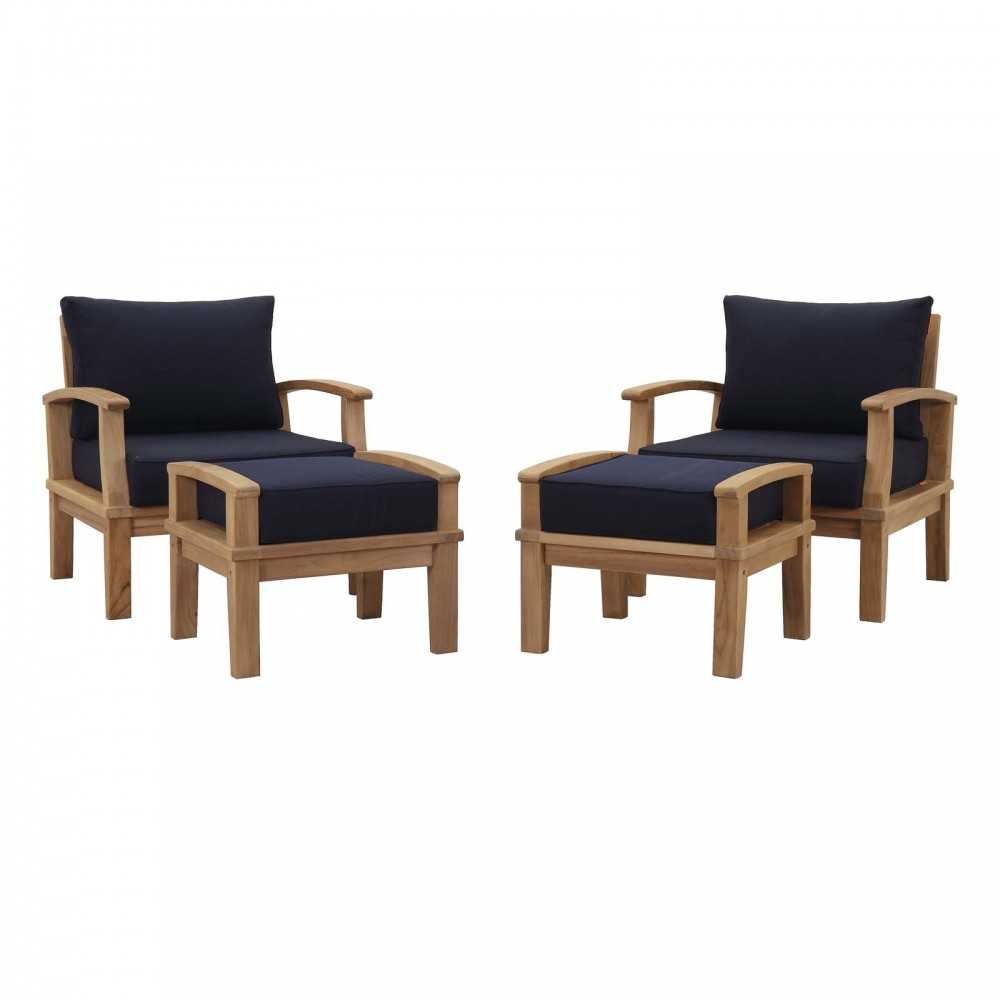 Marina 4 Piece Outdoor Patio Teak Set