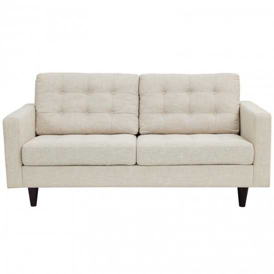 Empress Upholstered Fabric Loveseat