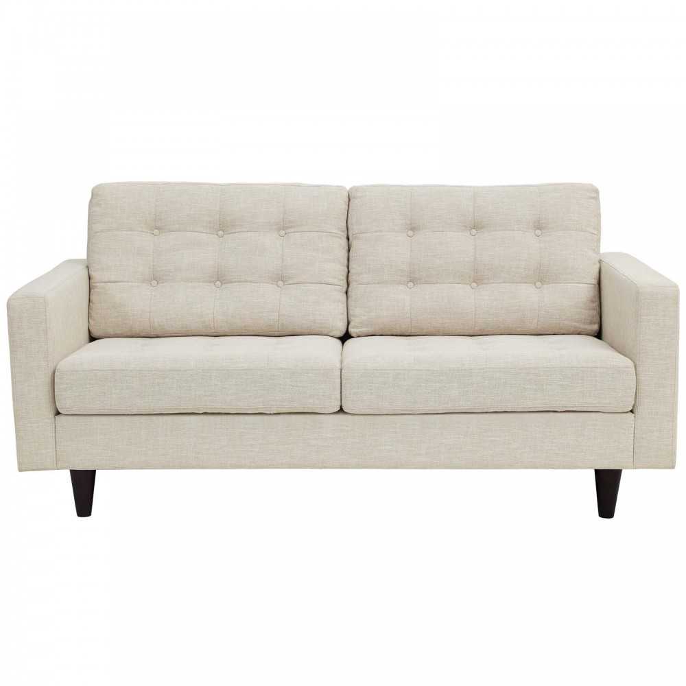 Empress Upholstered Fabric Loveseat