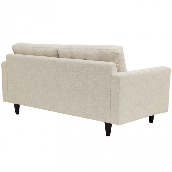 Empress Upholstered Fabric Loveseat