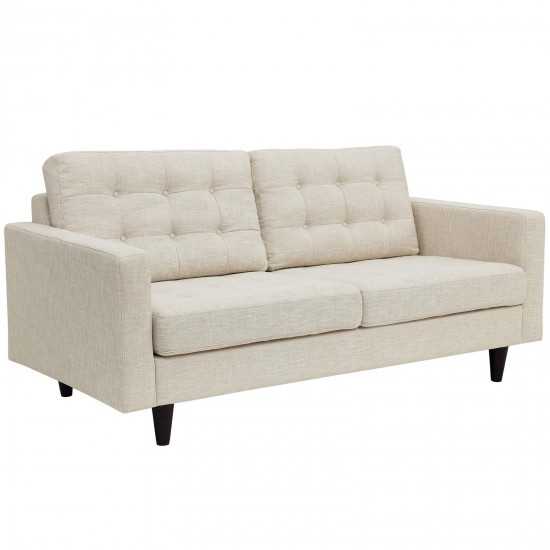 Empress Upholstered Fabric Loveseat