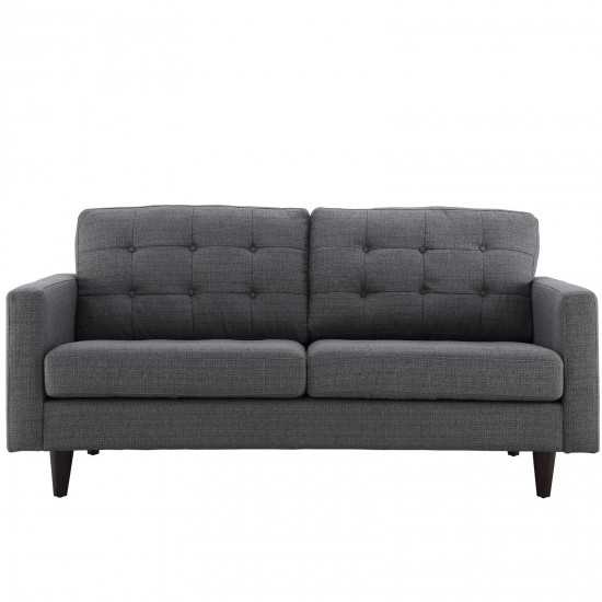 Empress Upholstered Fabric Loveseat