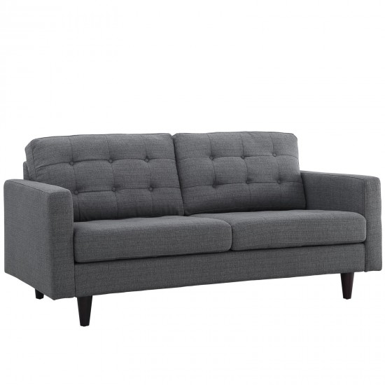 Empress Upholstered Fabric Loveseat