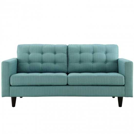 Empress Upholstered Fabric Loveseat