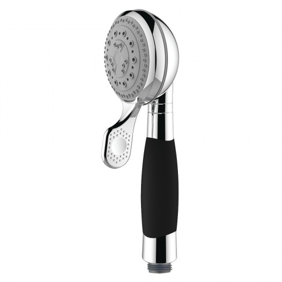 Kingston Brass Kaiser 5-Function Hand Shower Head, Polished Chrome/Black