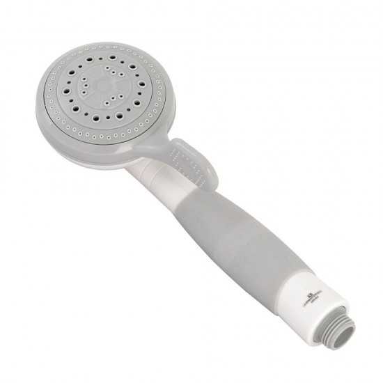 Kingston Brass Kaiser 5-Function Hand Shower Head, White/Grey