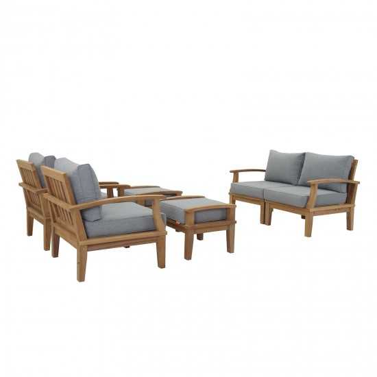 Marina 6 Piece Outdoor Patio Teak Set