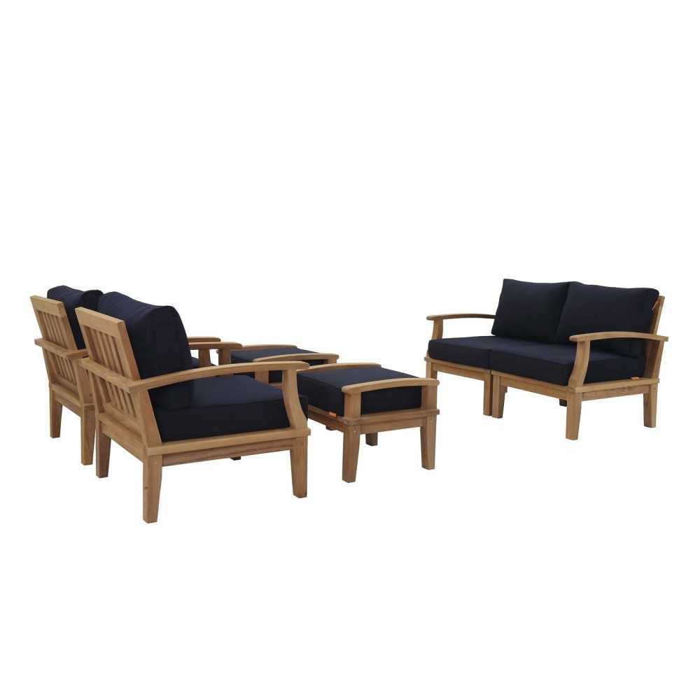 Marina 6 Piece Outdoor Patio Teak Set