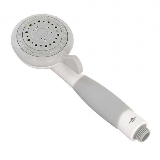 Kingston Brass Kaiser 4-Function Hand Shower Head, White/Grey