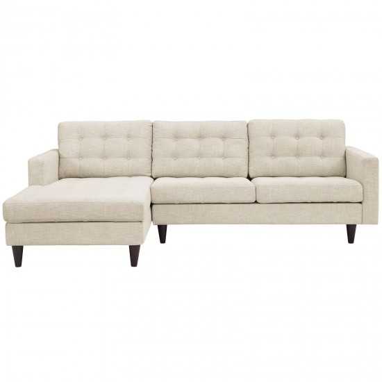 Empress Left-Facing Upholstered Fabric Sectional Sofa