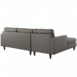 Empress Left-Facing Upholstered Fabric Sectional Sofa