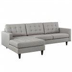 Empress Left-Facing Upholstered Fabric Sectional Sofa