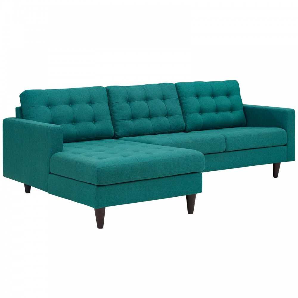 Empress Left-Facing Upholstered Fabric Sectional Sofa