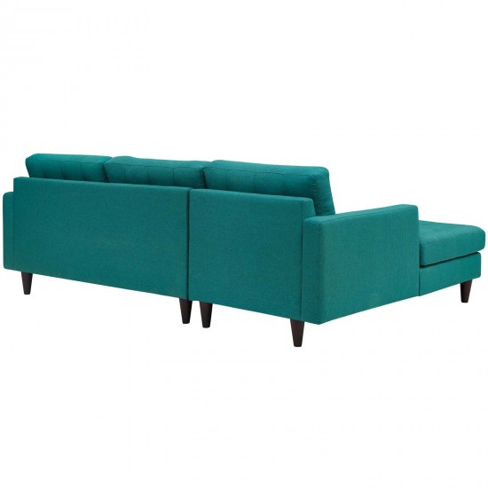 Empress Left-Facing Upholstered Fabric Sectional Sofa