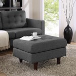 Empress Upholstered Fabric Ottoman